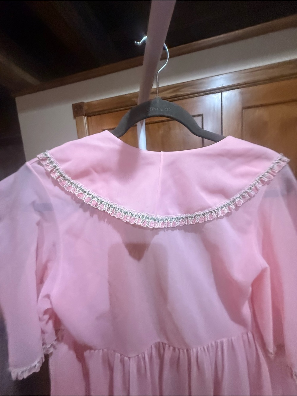 Vintage duster robe pink ties maxi - Picture 5 of 9